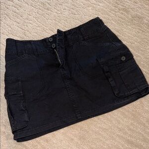 Brandy Melville Black Cargo Pocket Mini Skirt